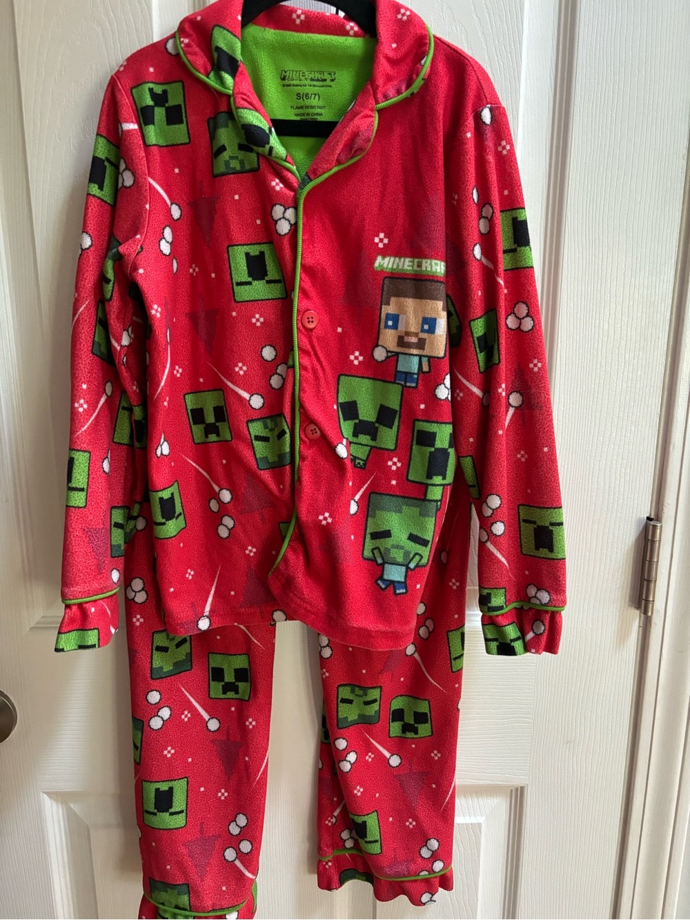 Kids Minecraft Fleece Pajama Set